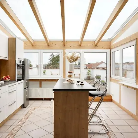 公寓 Boho Fuer 4 Wunderschoene Dachterrasse